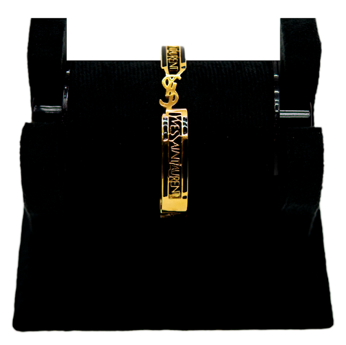 Designer-Inspired Gold Bracelet with Cut-Out Letter Motif & Signature Charm